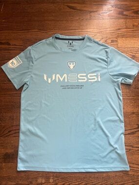 Men’s Messi Light Blue Athletic Crew Neck Shirt